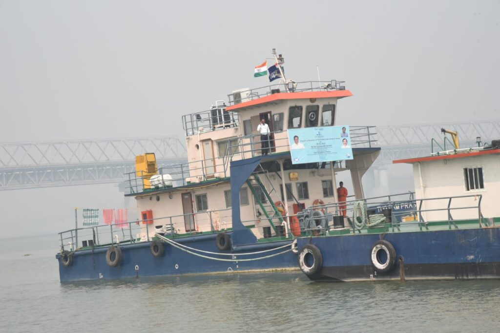 Longest Vessel to ever sail on Brahmaputra anchors at Pandu Port, MV Ram Prasad Bismil